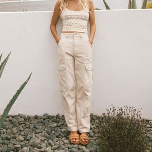 Billabong Cargo Denim Pants 29 Cream